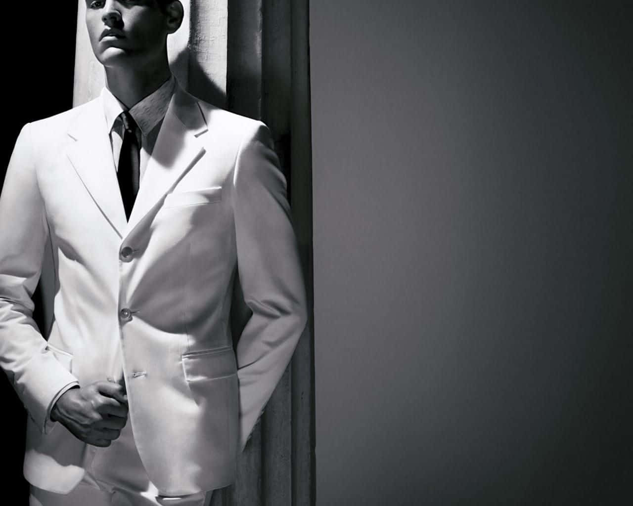 Suave Model In White [wallpaper] Background