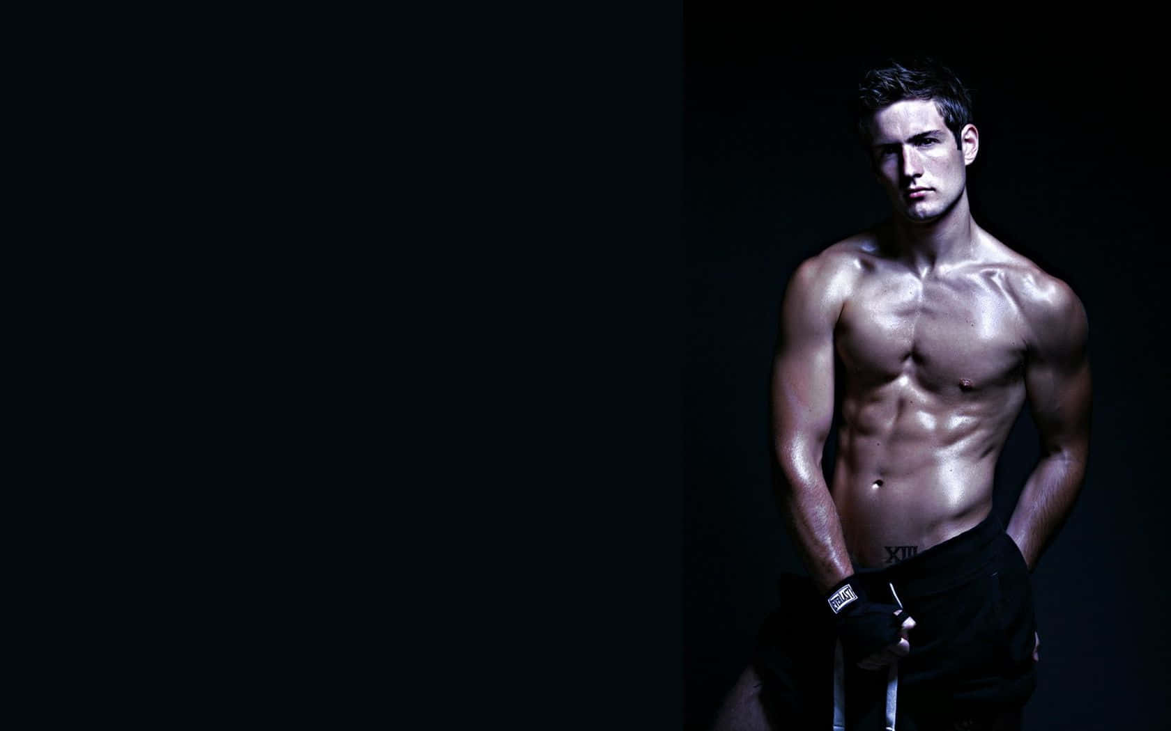 Suave Shirtless Man [wallpaper] Background