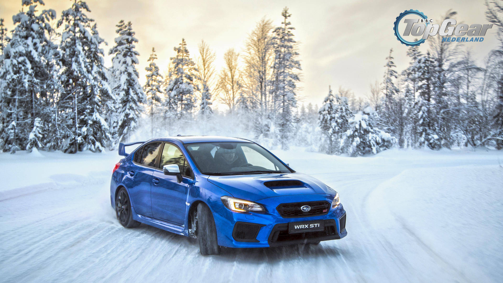 Subaru Drifting In Snow Background