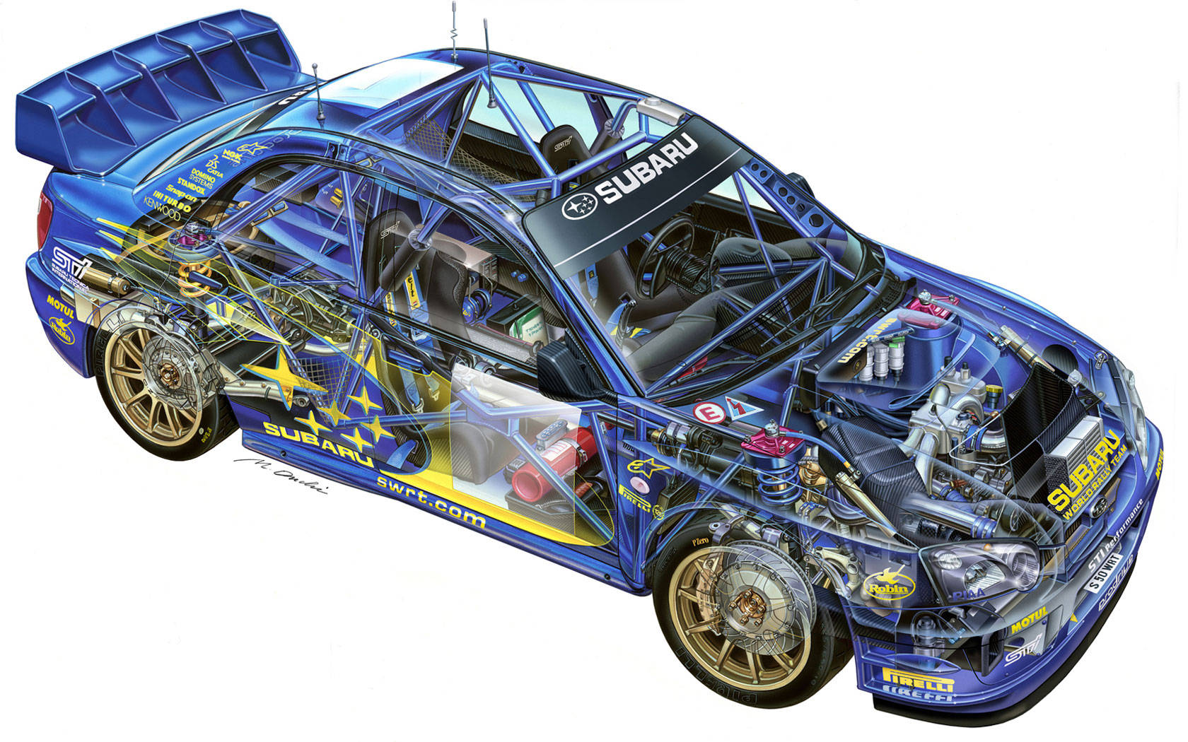 Subaru Impreza Cutaway Racing Vehicle