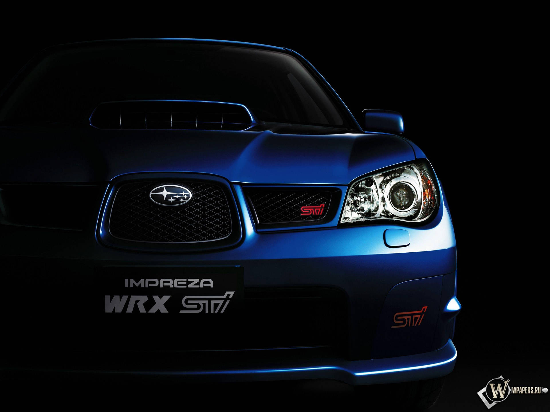 Subaru Impreza Wrx St7 Blue Background