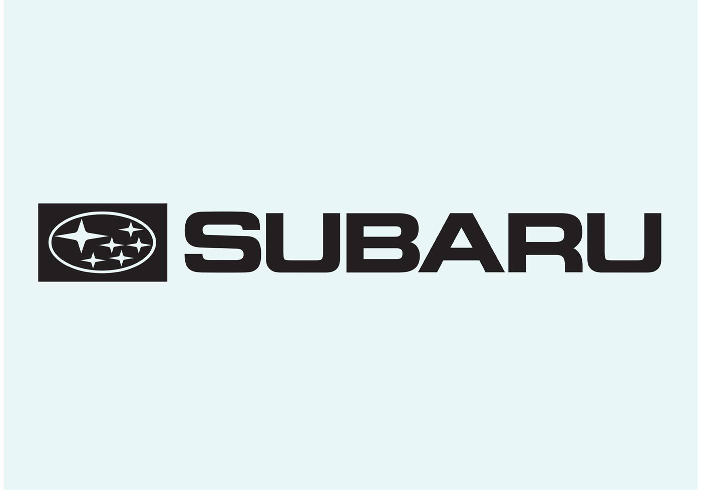 Subaru Logo In Black Font Background