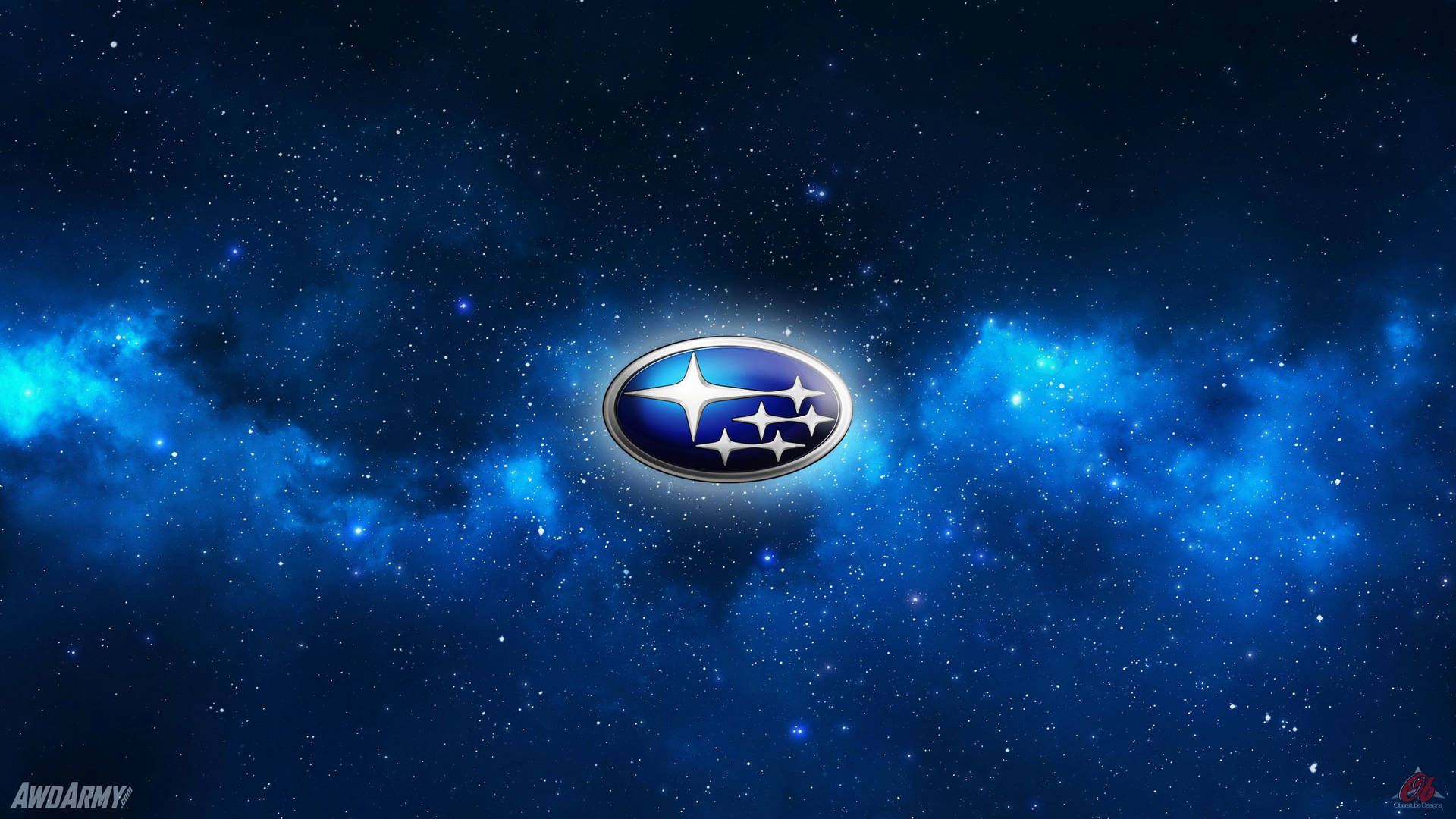 Subaru Silver Emblem Logo Background