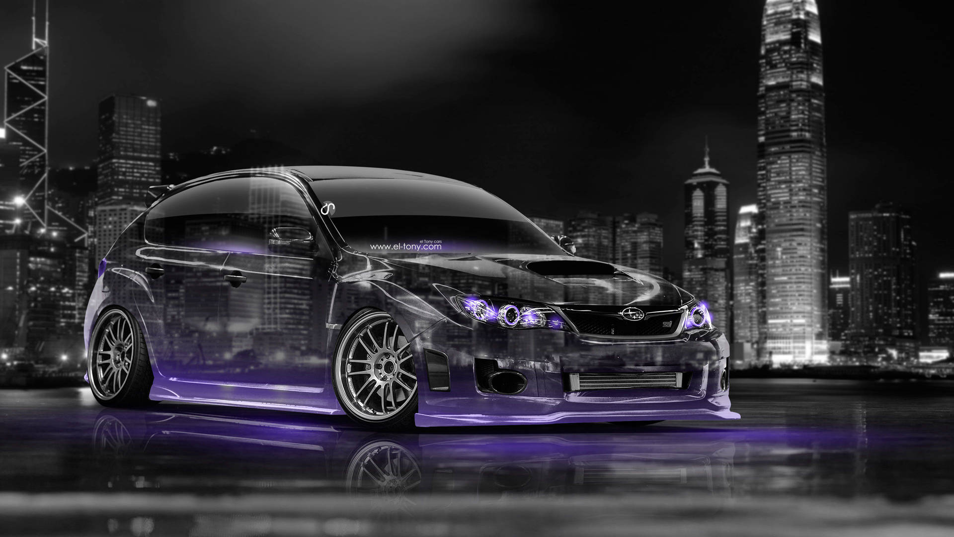 Subaru Transparent Smoky Grey Background