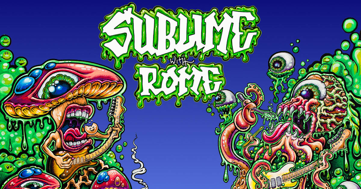 Sublime With Rome Psychedelic Logo Background