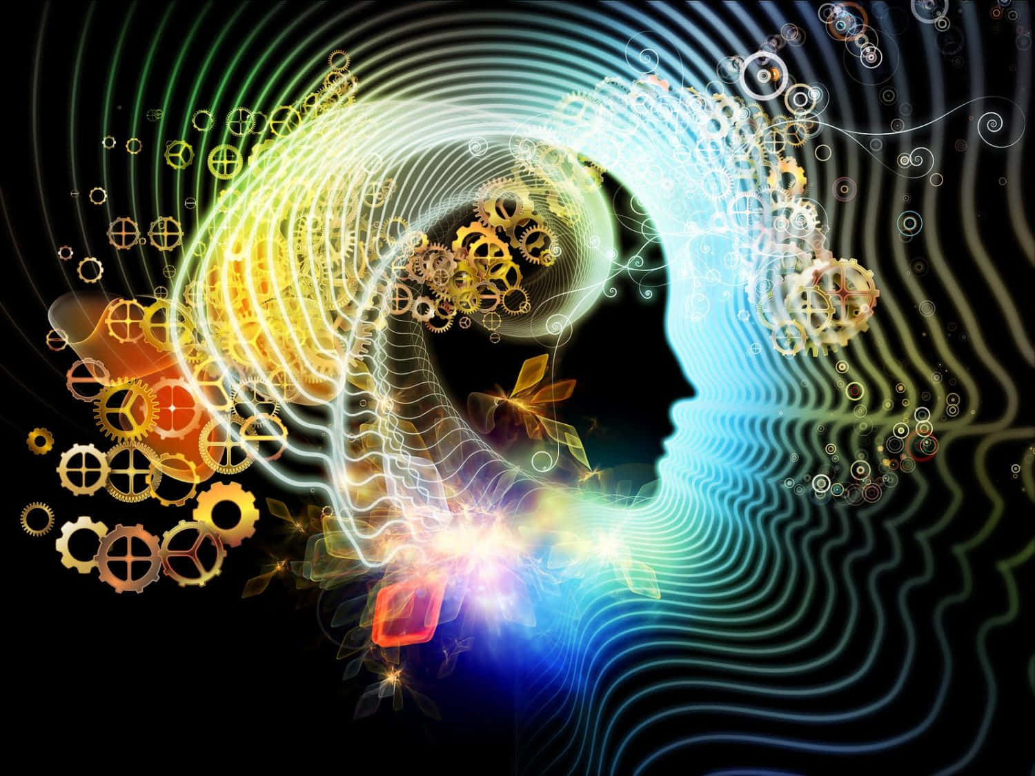 Subliminal Concept Of Human Intelligence Background