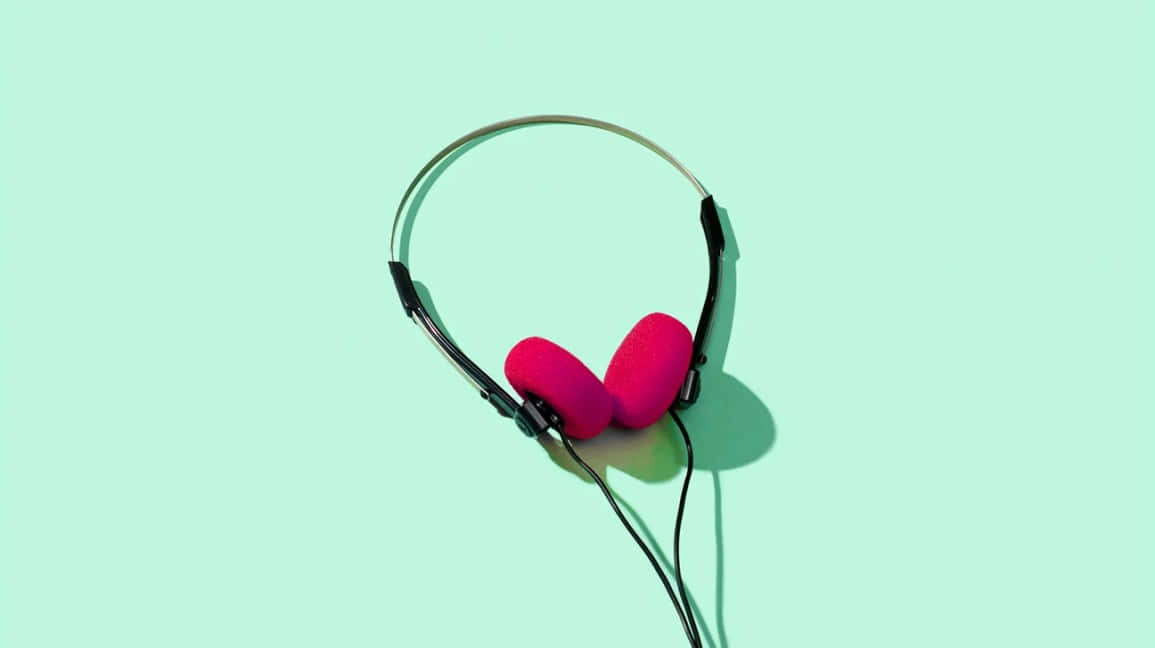 Subliminal Message Through A Headphone Background