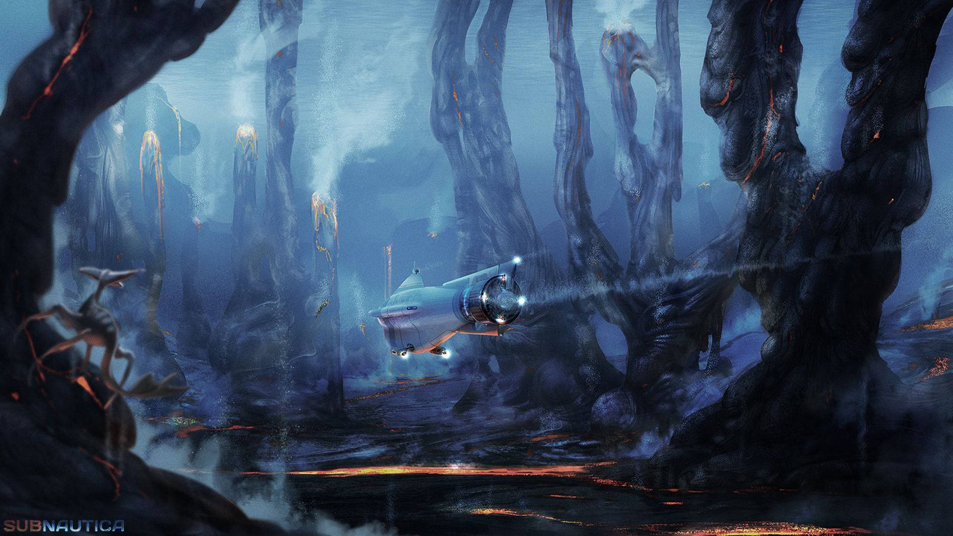 Subnautica Magma Forest Hd Background
