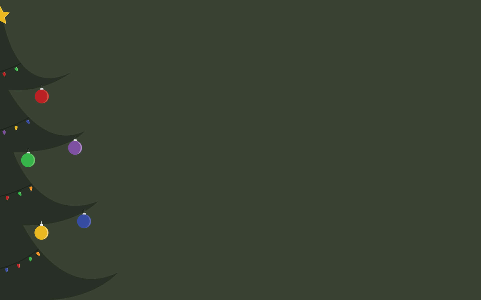 Subtle Festivity - A Minimalist Christmas Desktop Background