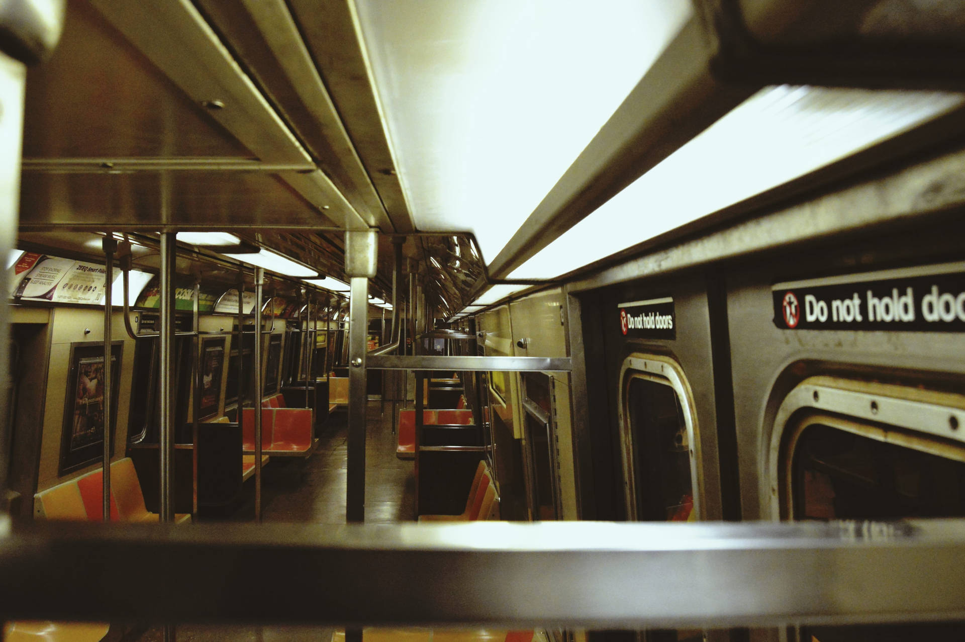 Subway Train Ceiling Background