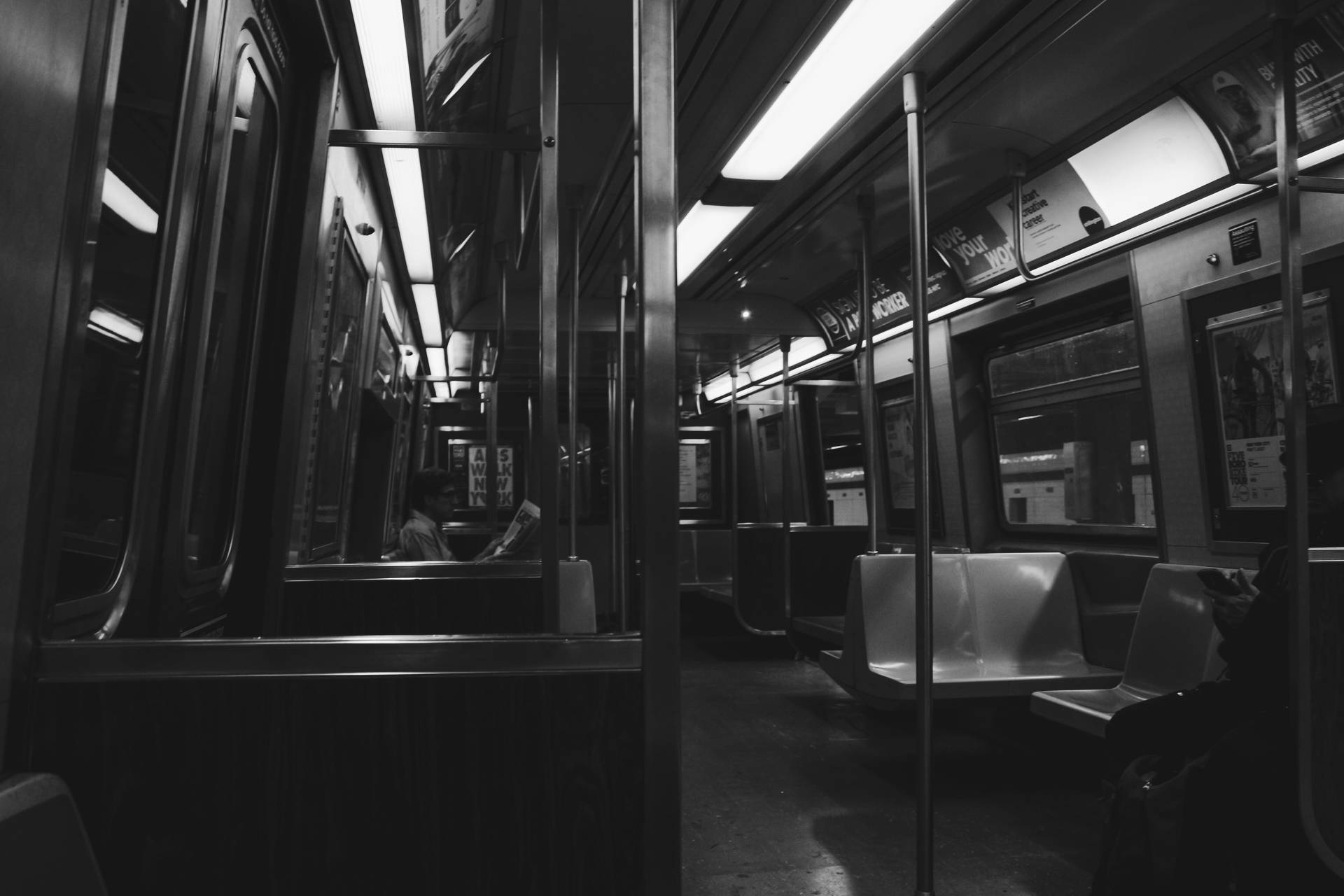 Subway Train Monochrome