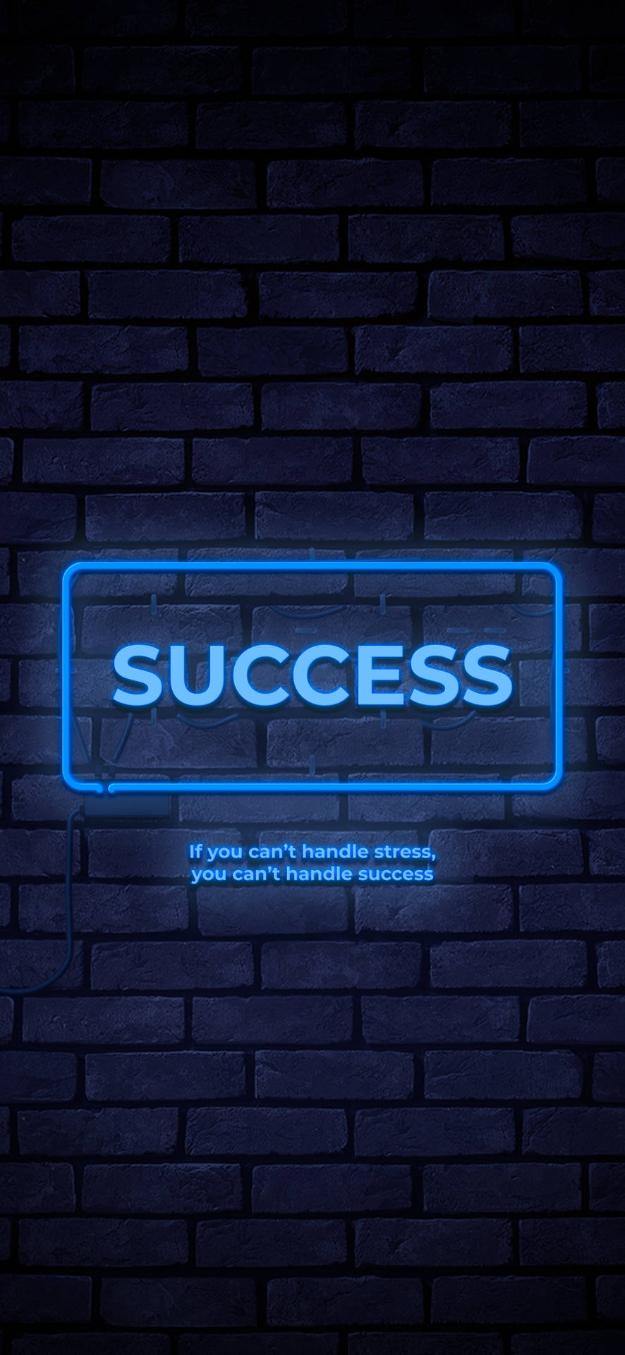 Success Quote Neon Phone Background