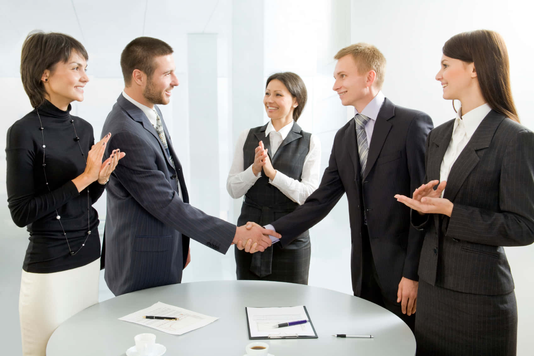 Successful Conclusion Of A Negotiable Contract Meeting Background