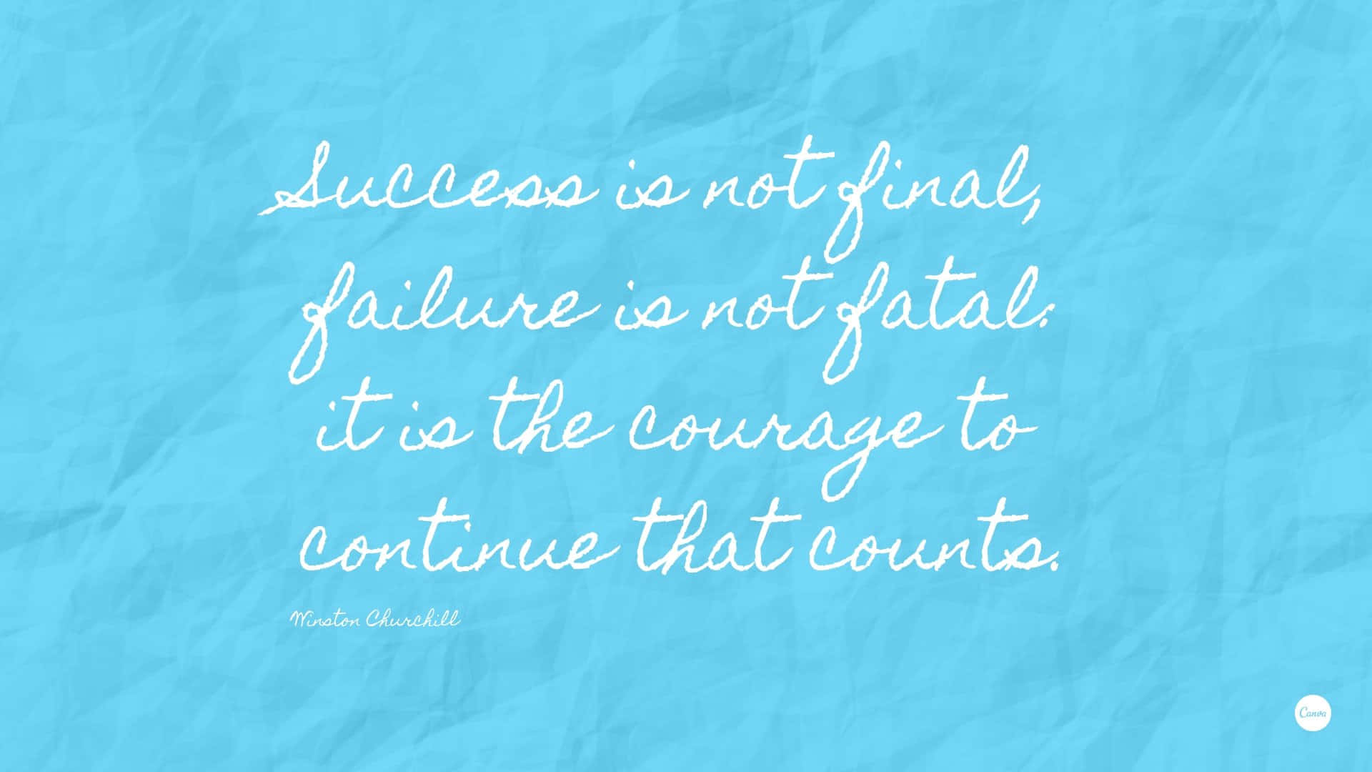 Successful Quote Amidst Failure Background