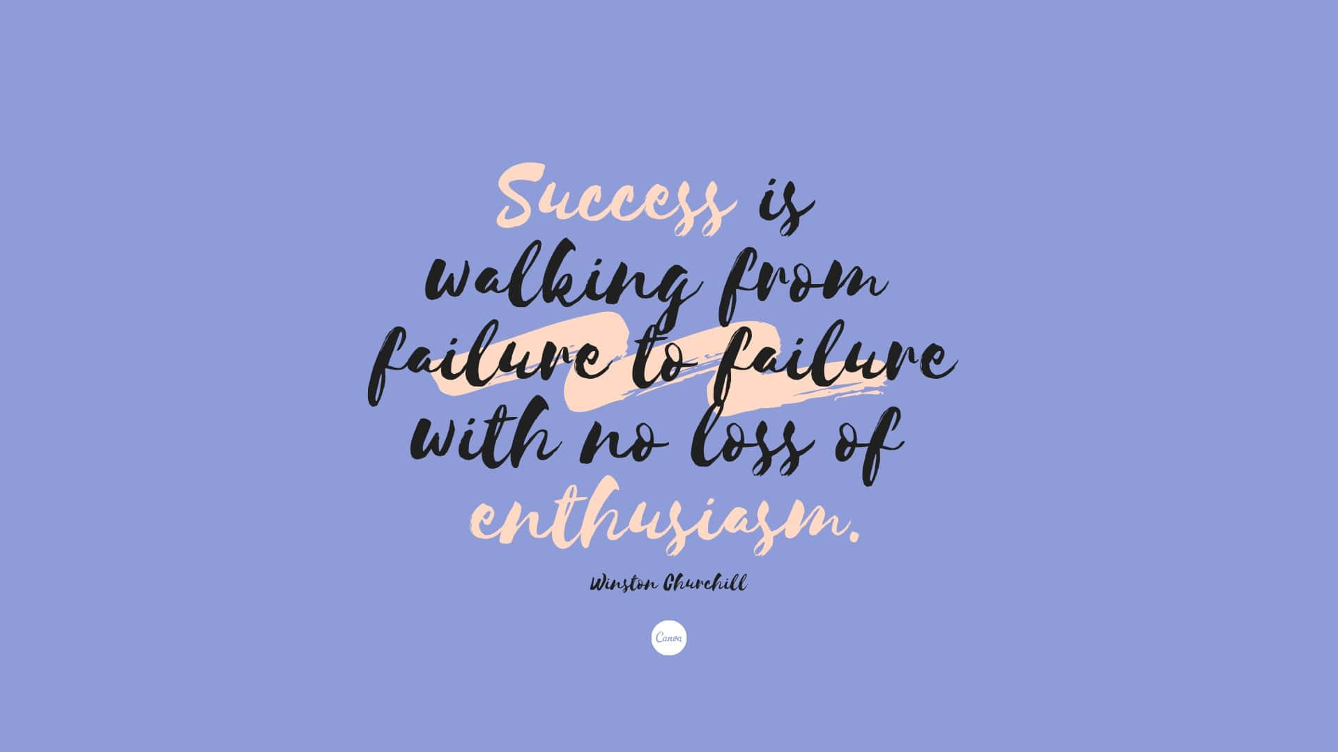 Successful Quote In Purple Background