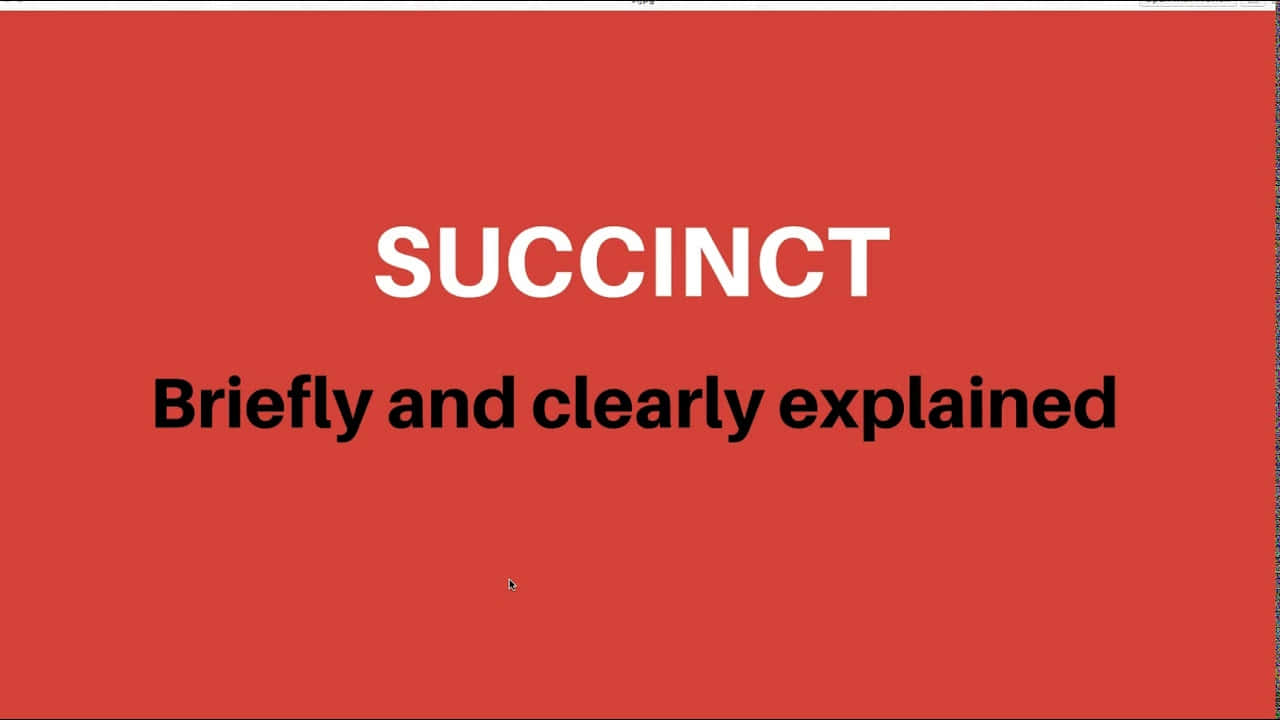 Succinct Briefly Explained Background