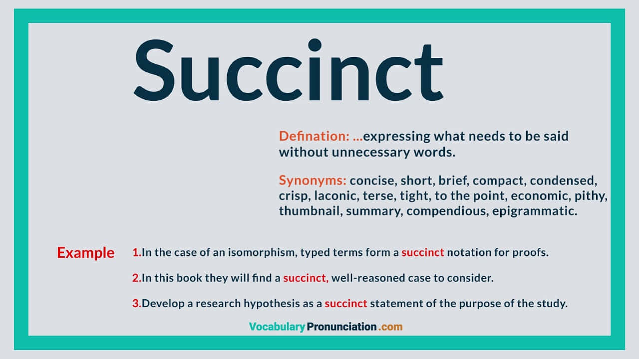 Succinct Definition Background