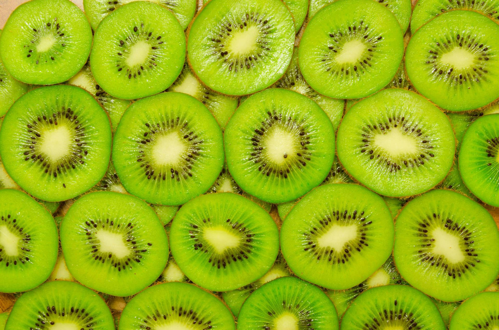 Succulent Kiwi Slice Layers Background