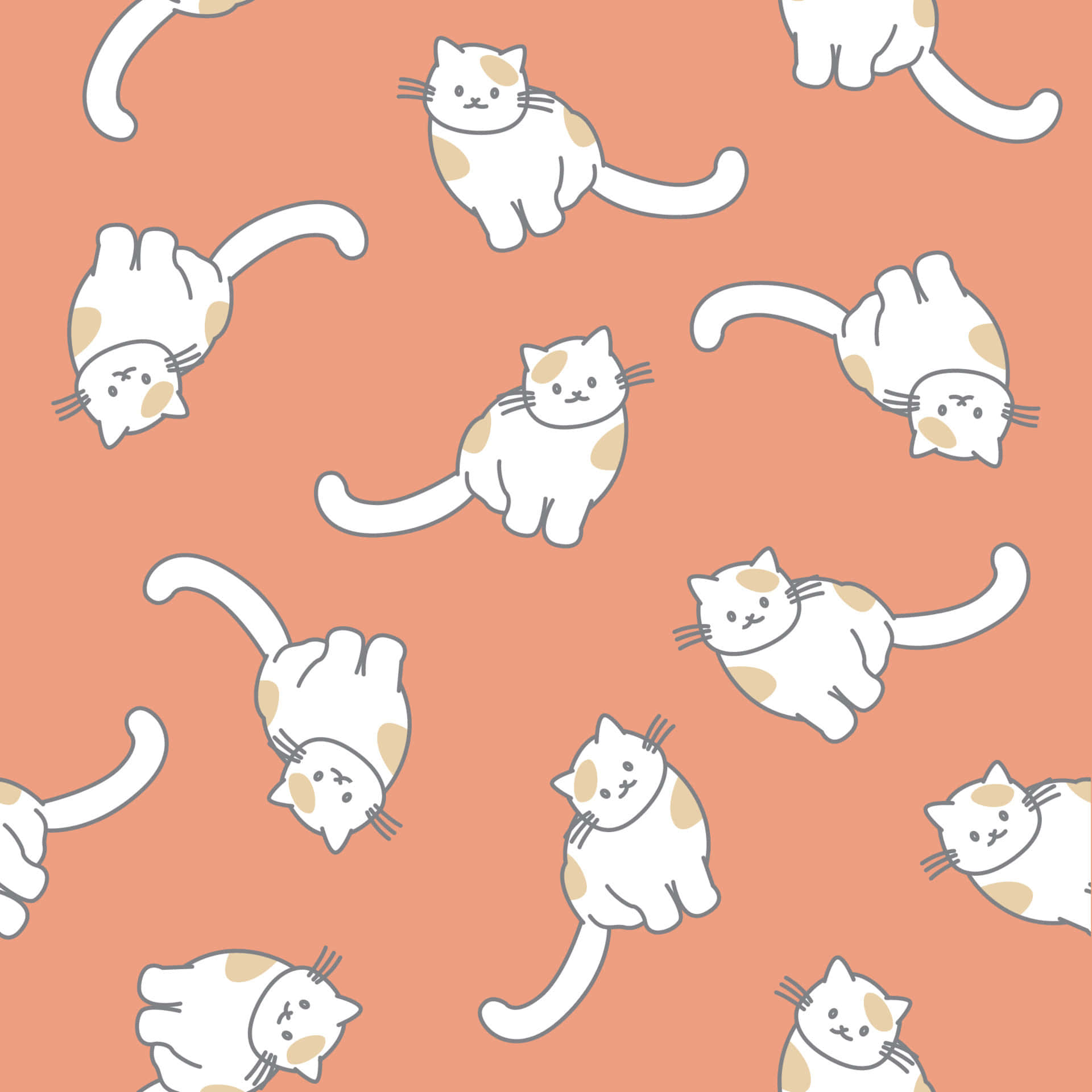 Such A Cute & Unique Pattern Of Cats! Background