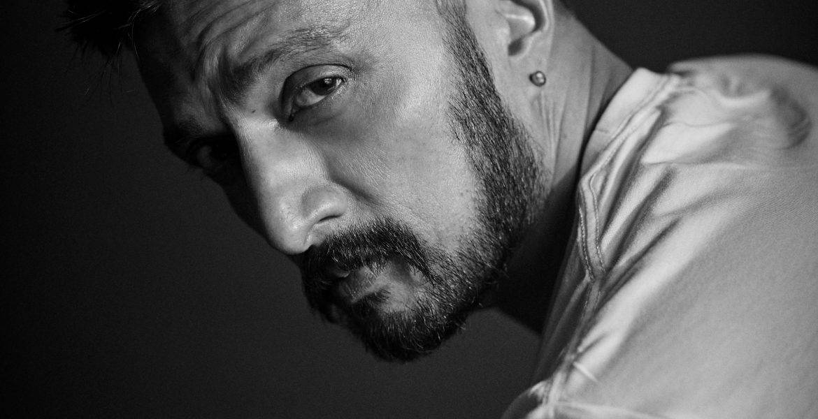 Sudeep Black And White Closeup