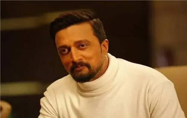 Sudeep In White Sweater