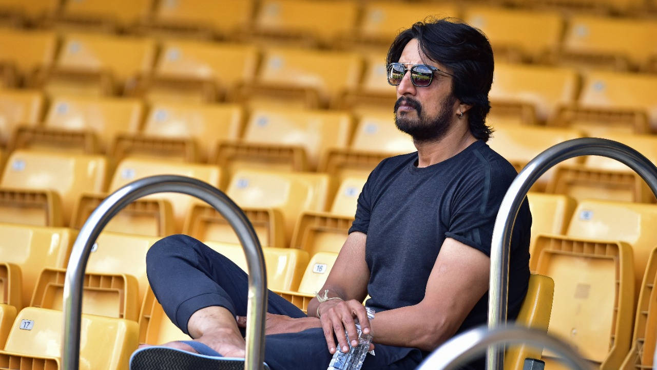 Sudeep Sitting On Bench Alone