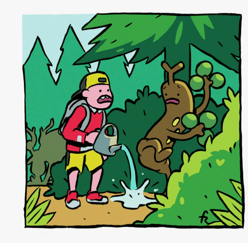 Sudowoodo Avoiding The Water Background