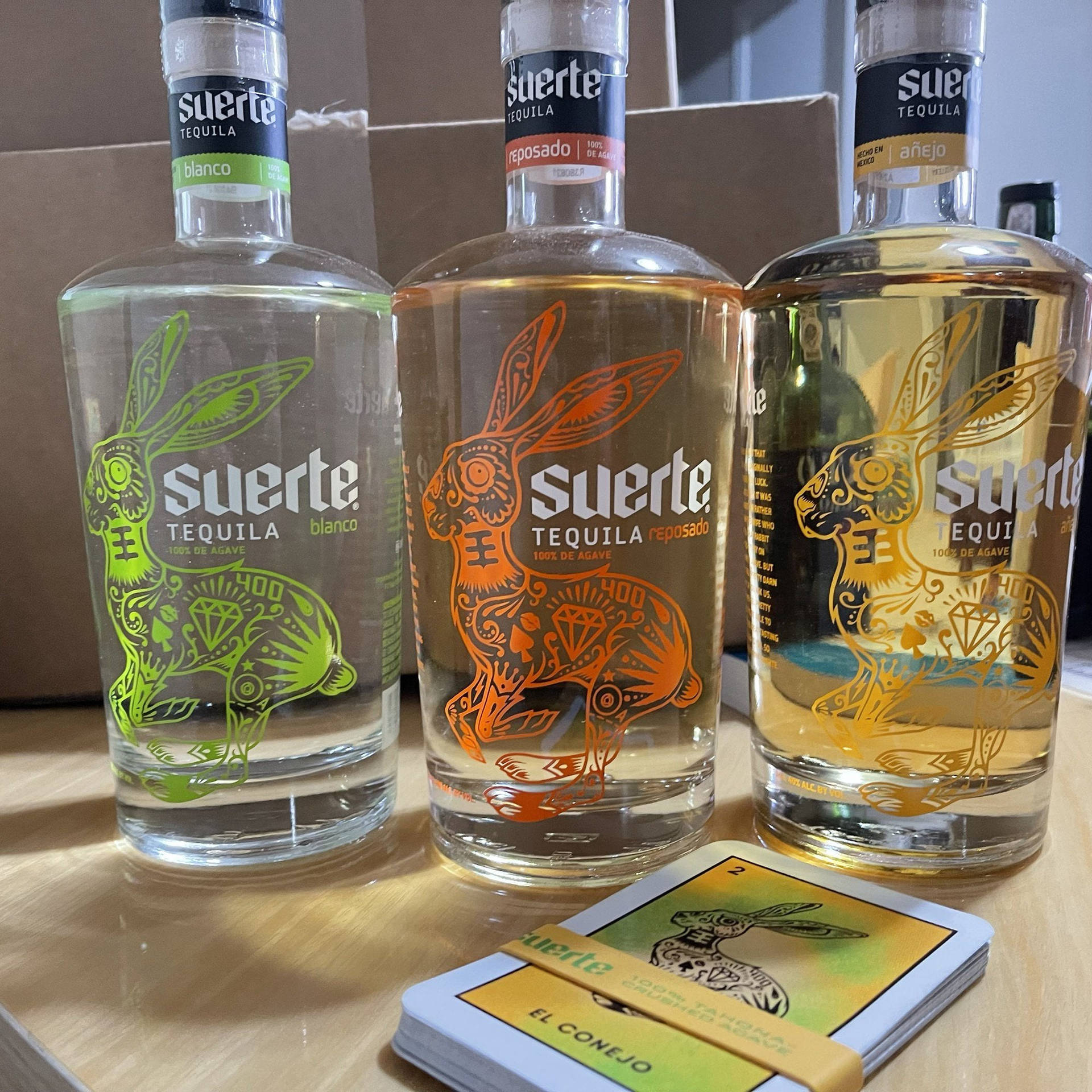 Suerte Three Types Of Tequila Background