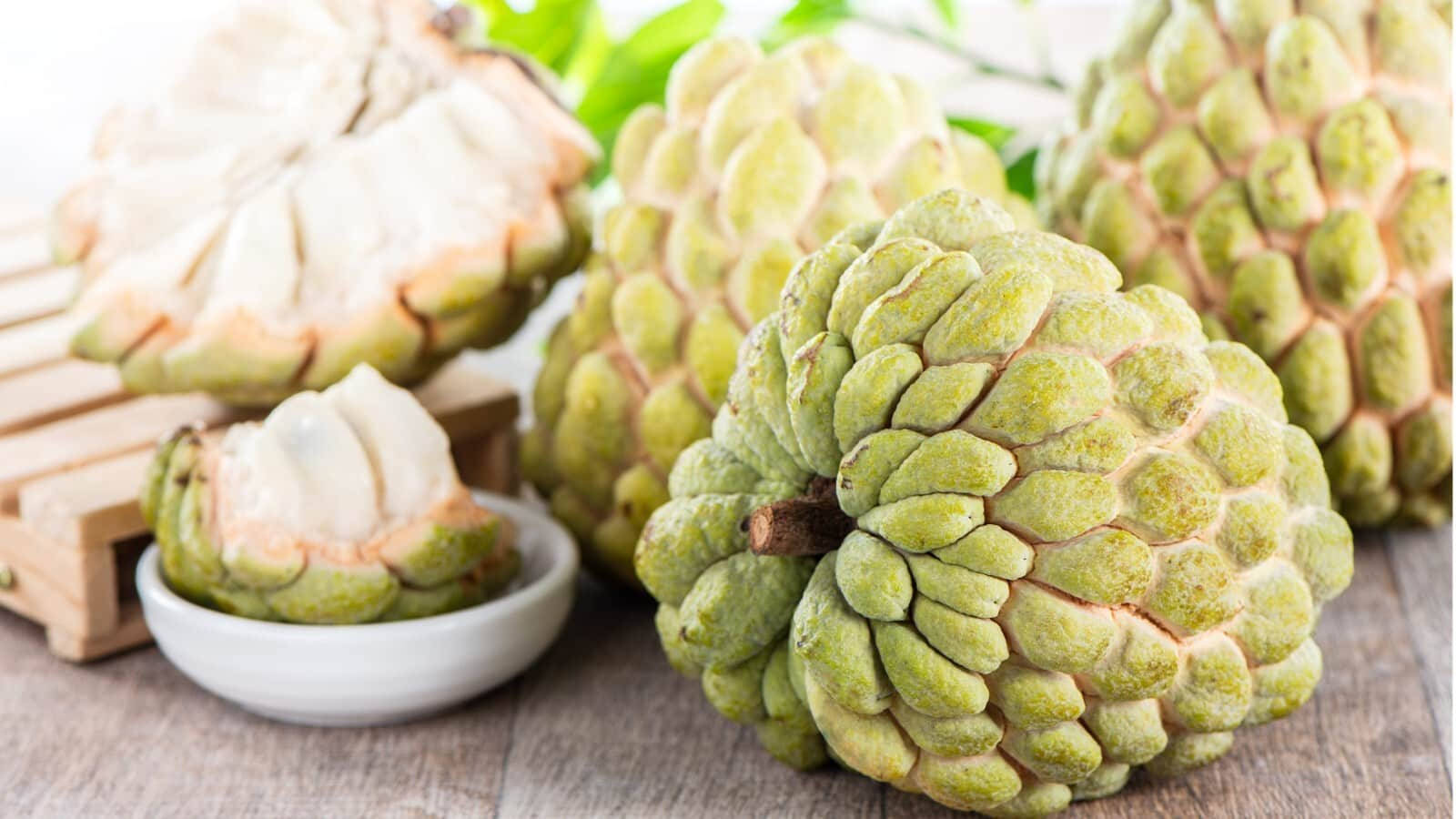 Sugar Apple On The Table Background