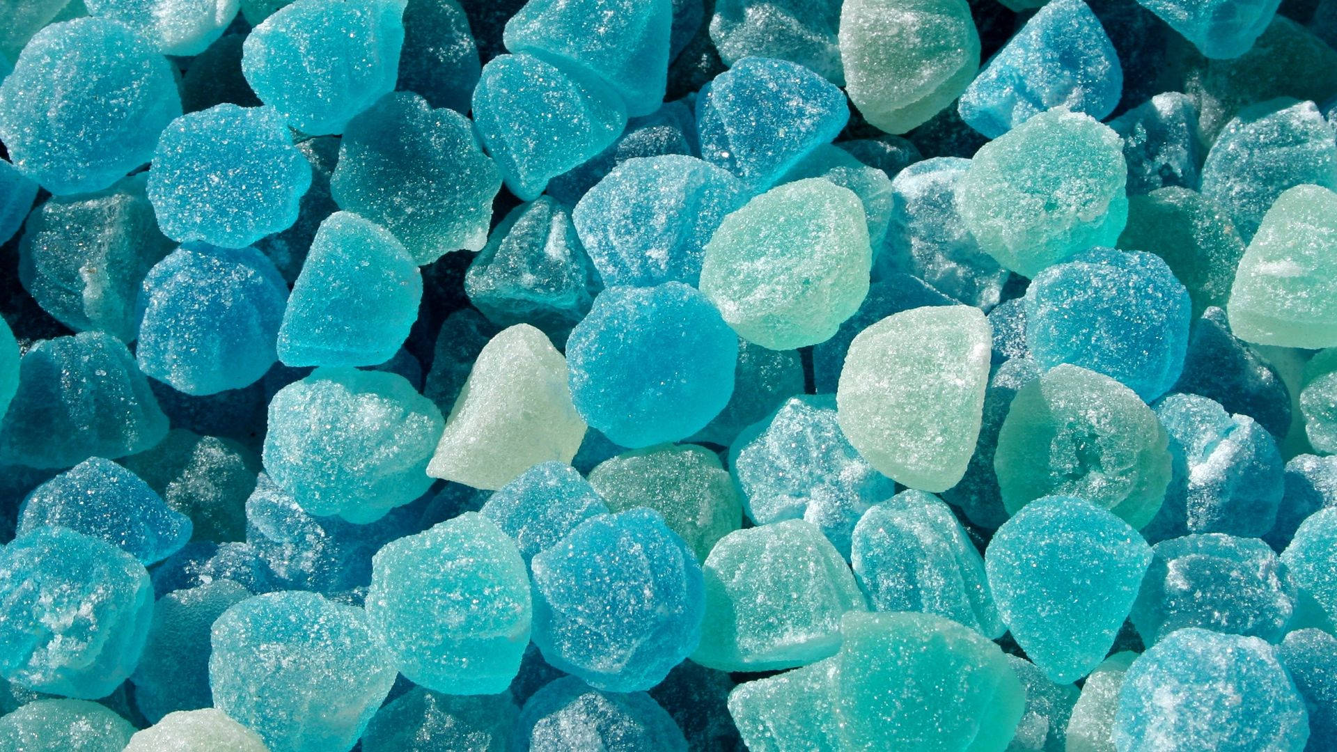 Sugar Candy Treats In Hues Of Blues Background