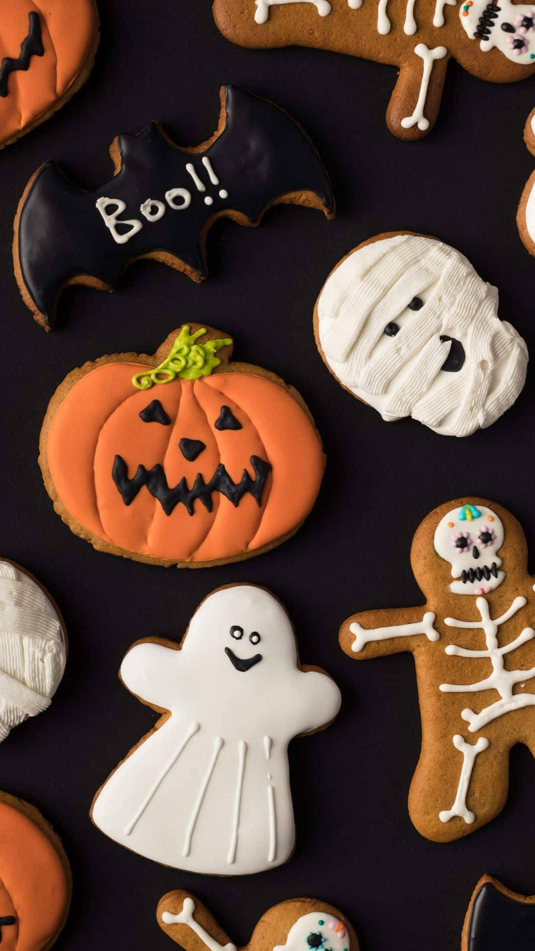 Sugar Cookie Ghosts Halloween Iphone Background