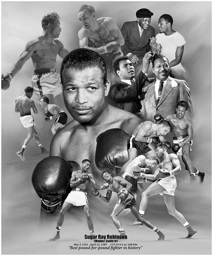 Sugar Ray Robinson Collage Background