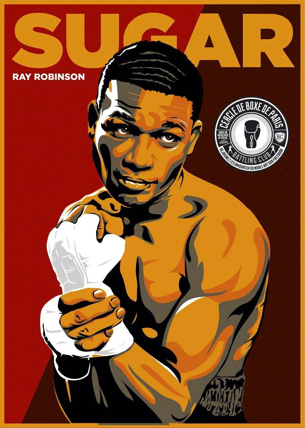 Sugar Ray Robinson Graphic Art Background