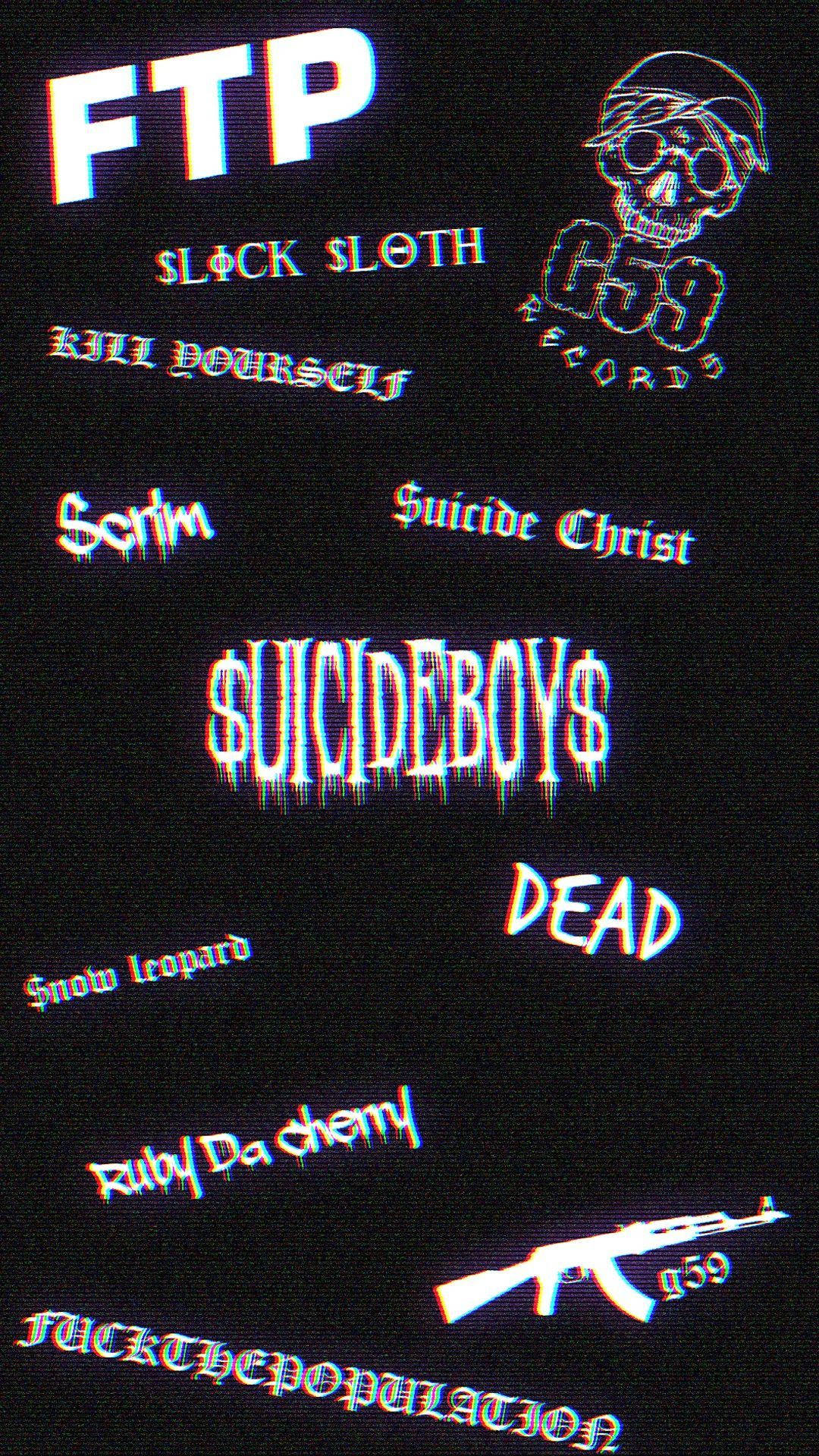 Suicideboys Blood Drip Lettering Background