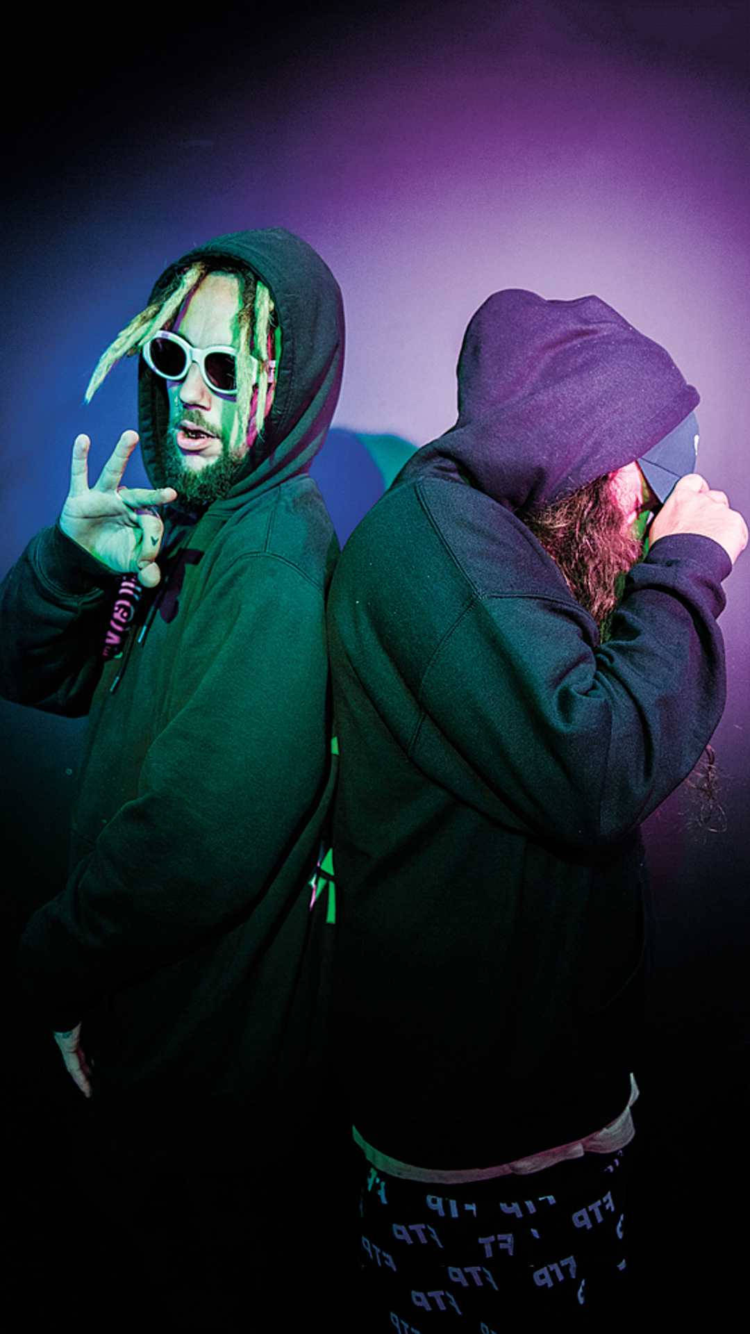Suicideboys Duo In Black Jacket Background