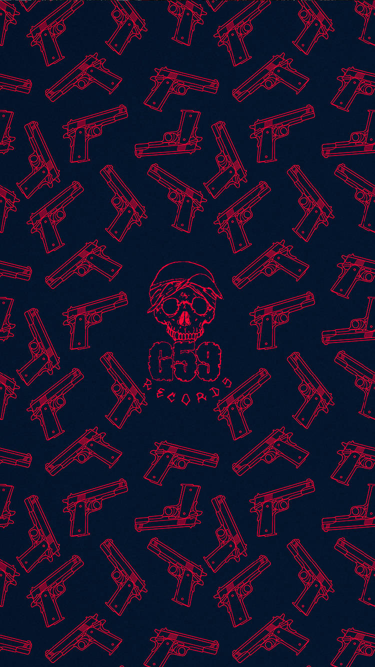 Suicideboys Skull And Guns Poster Background