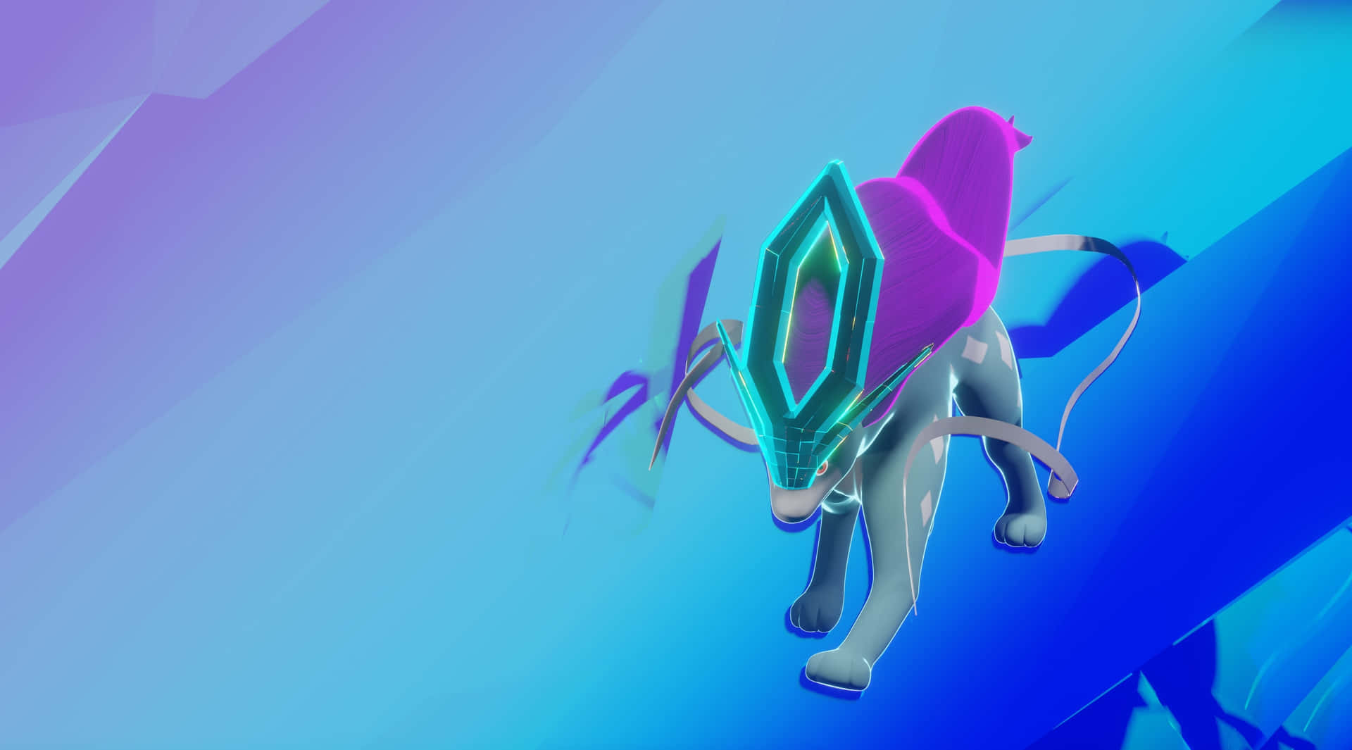 Suicune Cerulean Blue Crest Background