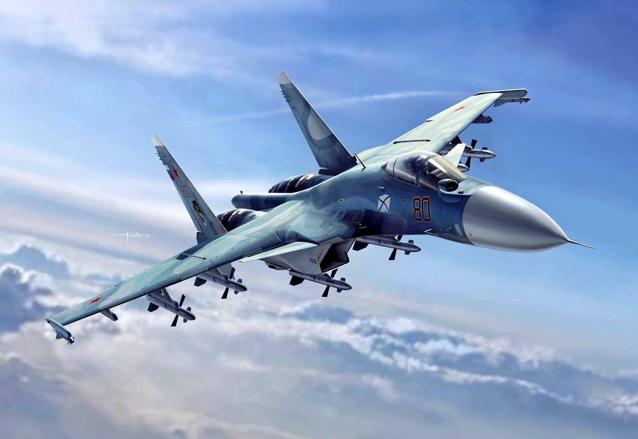 Sukhoi Su-27 Fighter Jet Background