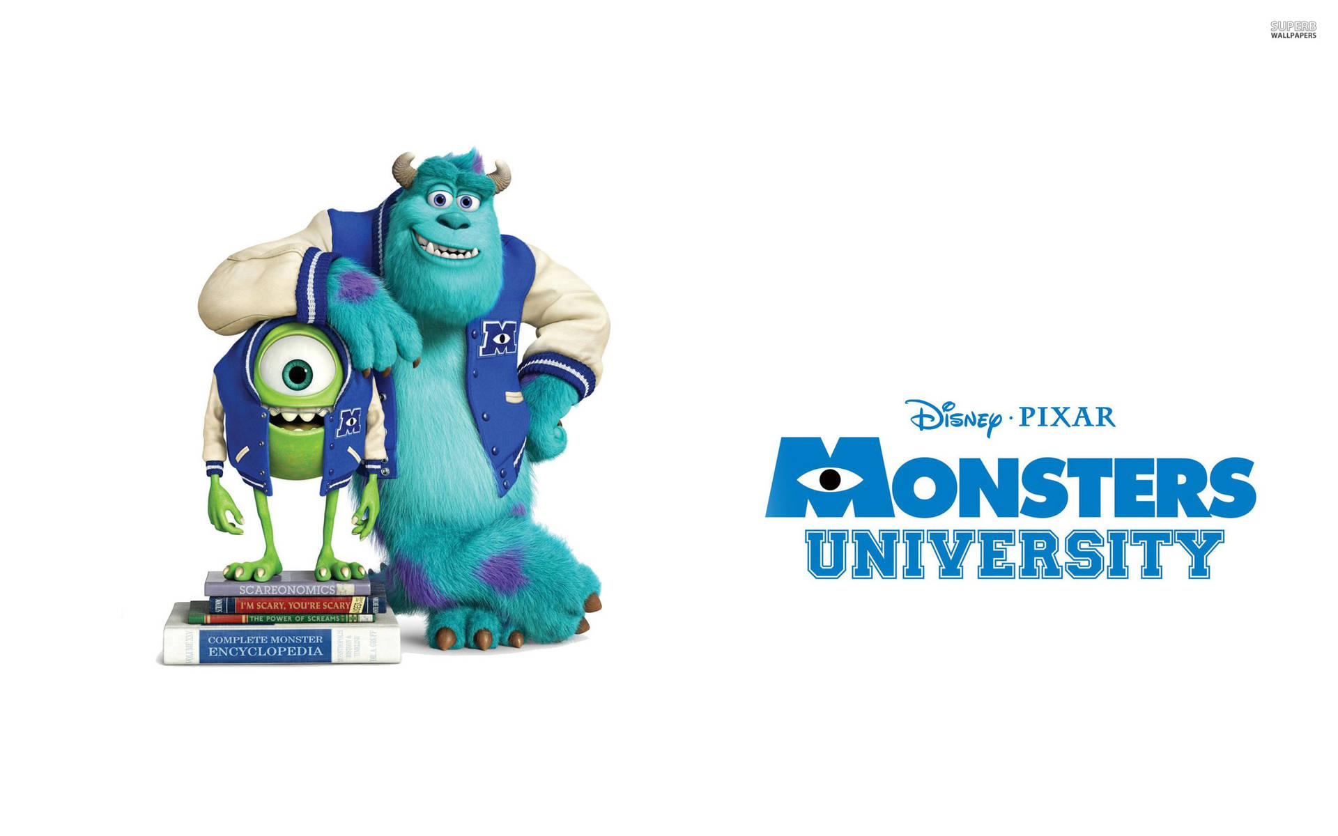 Sulley And Mike Wazowski In Monsters University Background
