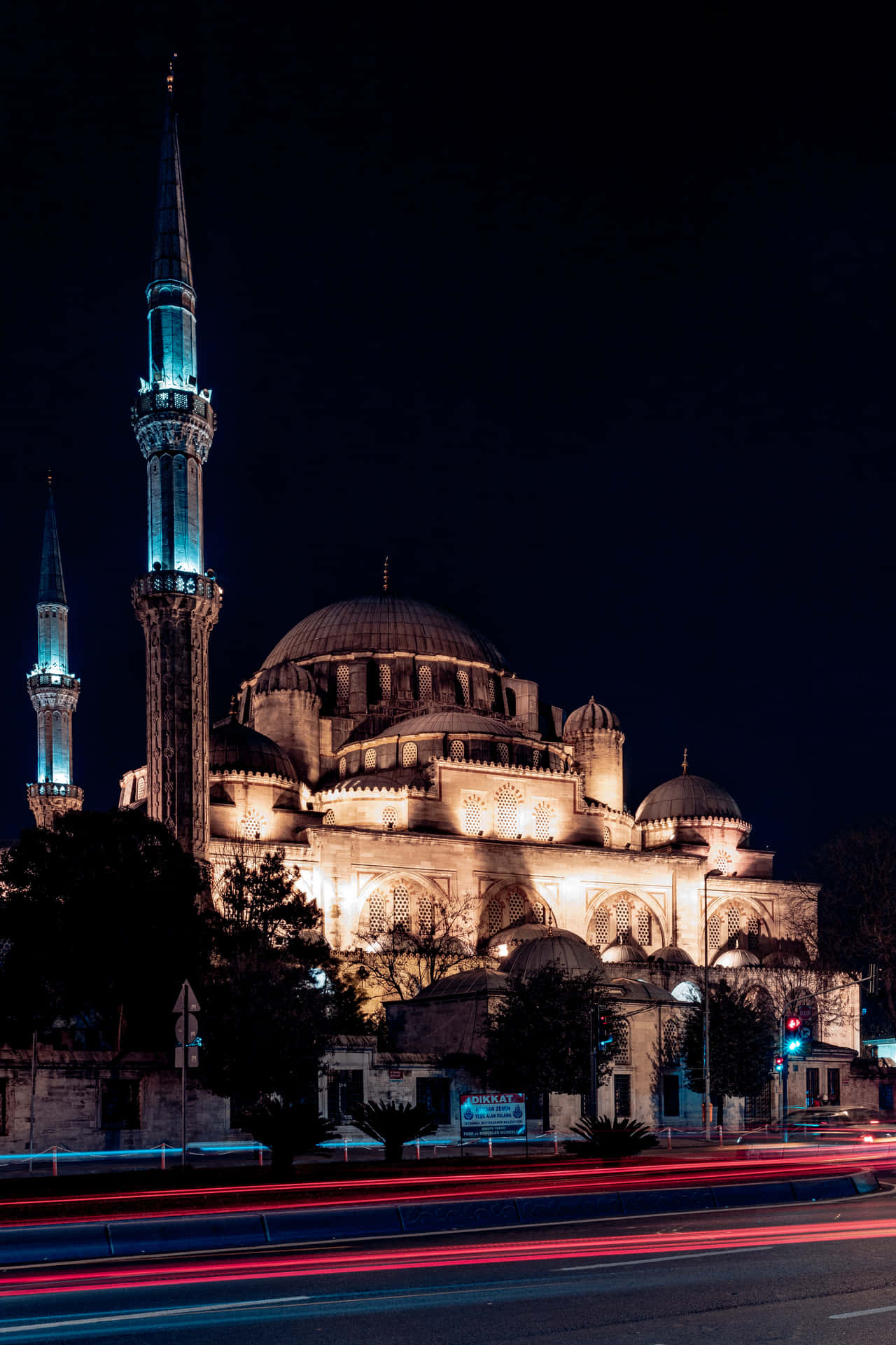 Sultan Ahmed Mosque Phone Night Background