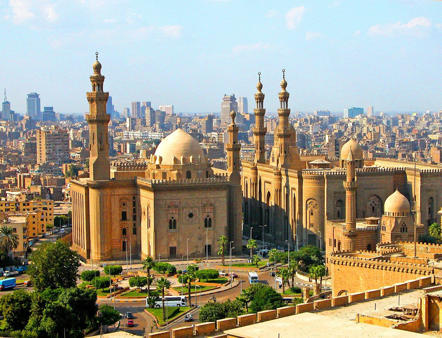 Sultan Hassan Mosque In Cairo Background