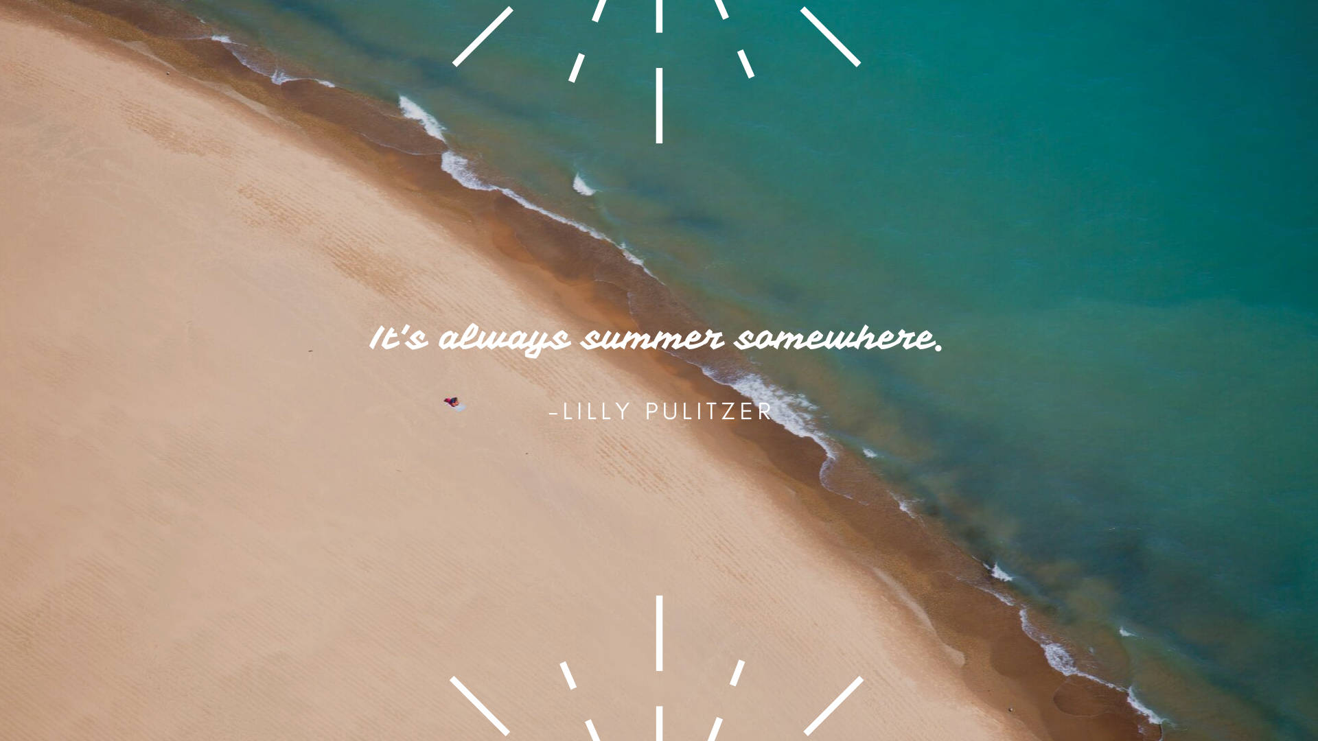 Summer Aesthetic Beach Quote Background