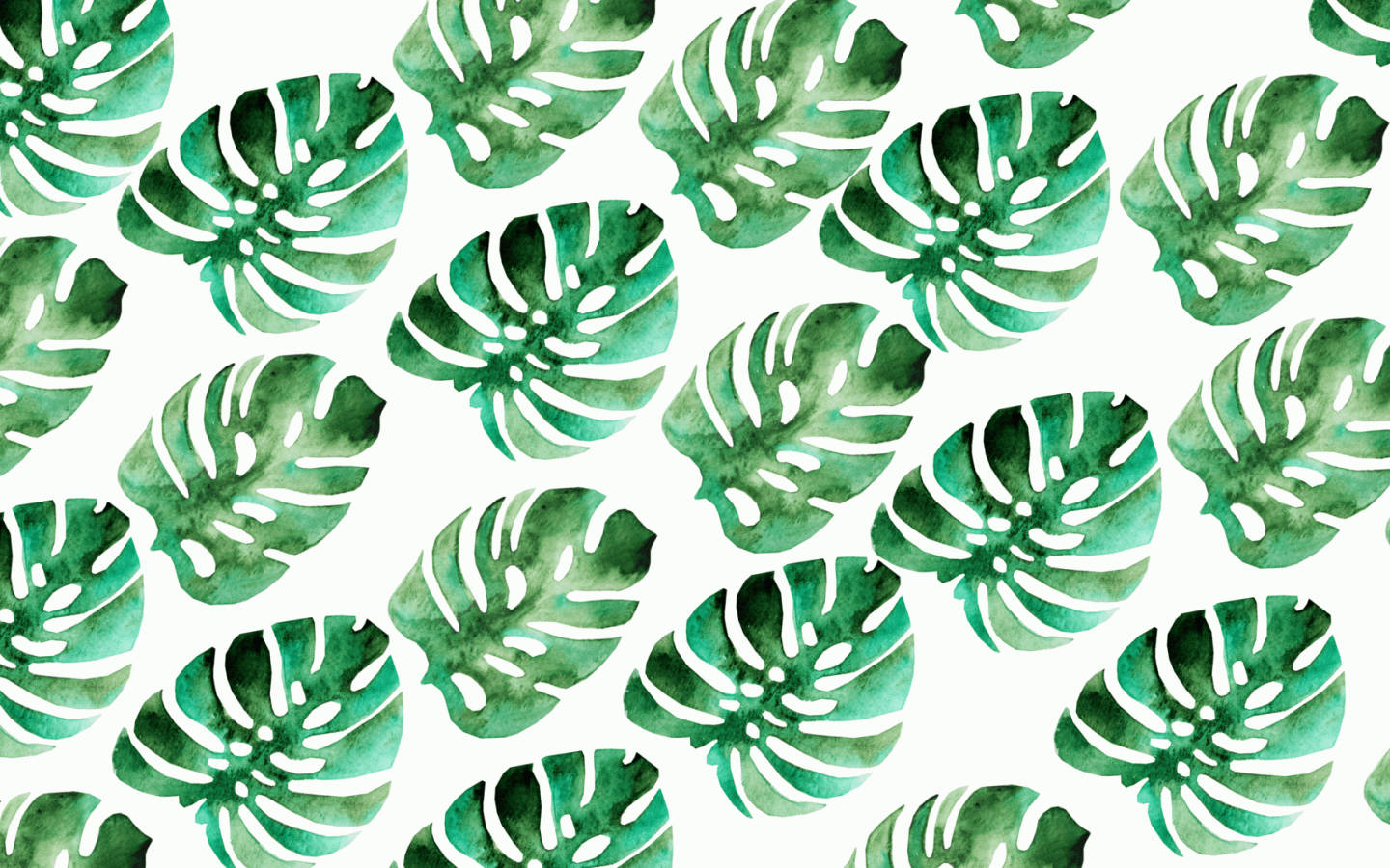 Summer Aesthetic Green Leaf Pattern
