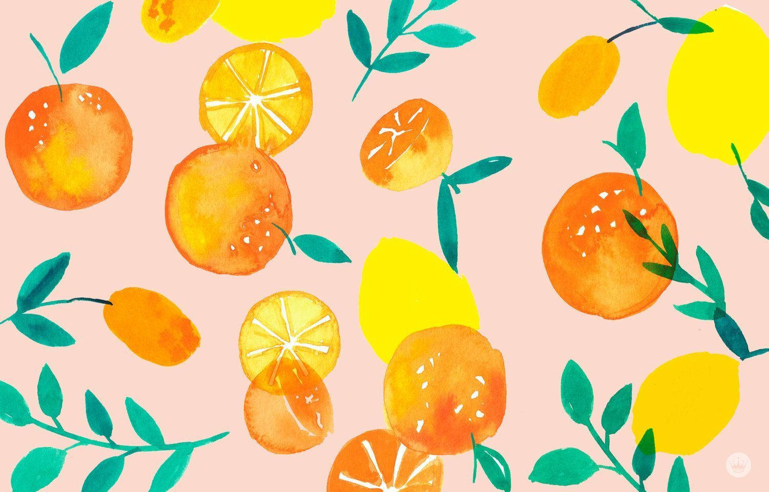 Summer Aesthetic Orange And Lemon Background