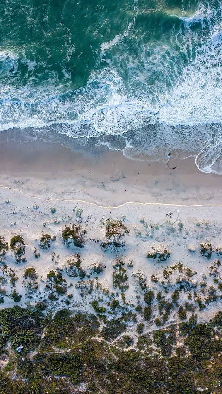Summer Beach Iphone Aerial View Background