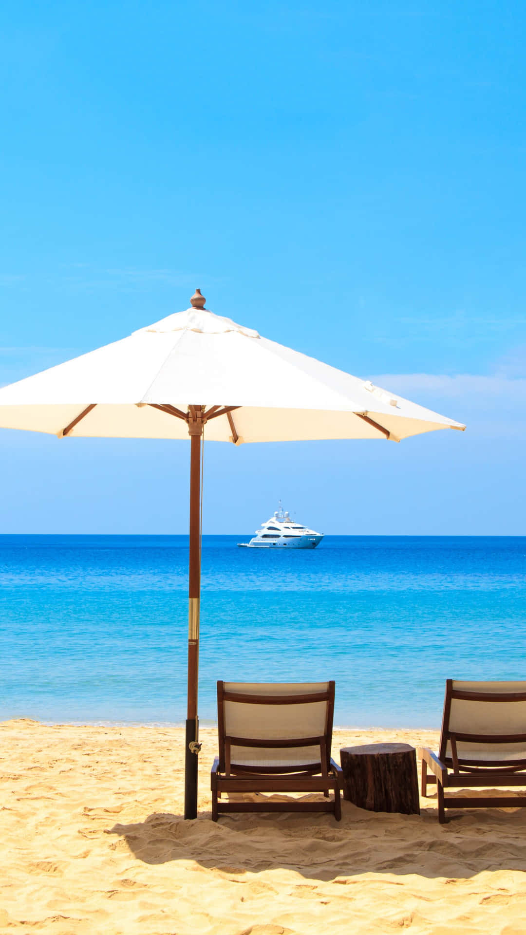 Summer Beach Iphone Boat Umbrella Background