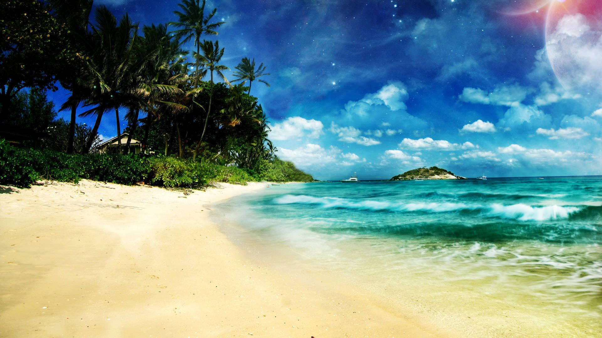 Summer Blue Sky Laptop Background