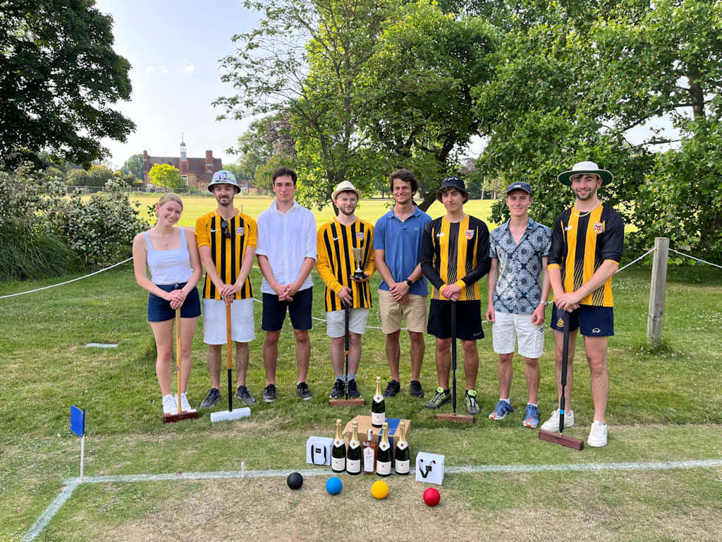 Summer Croquet Team Outdoors Background