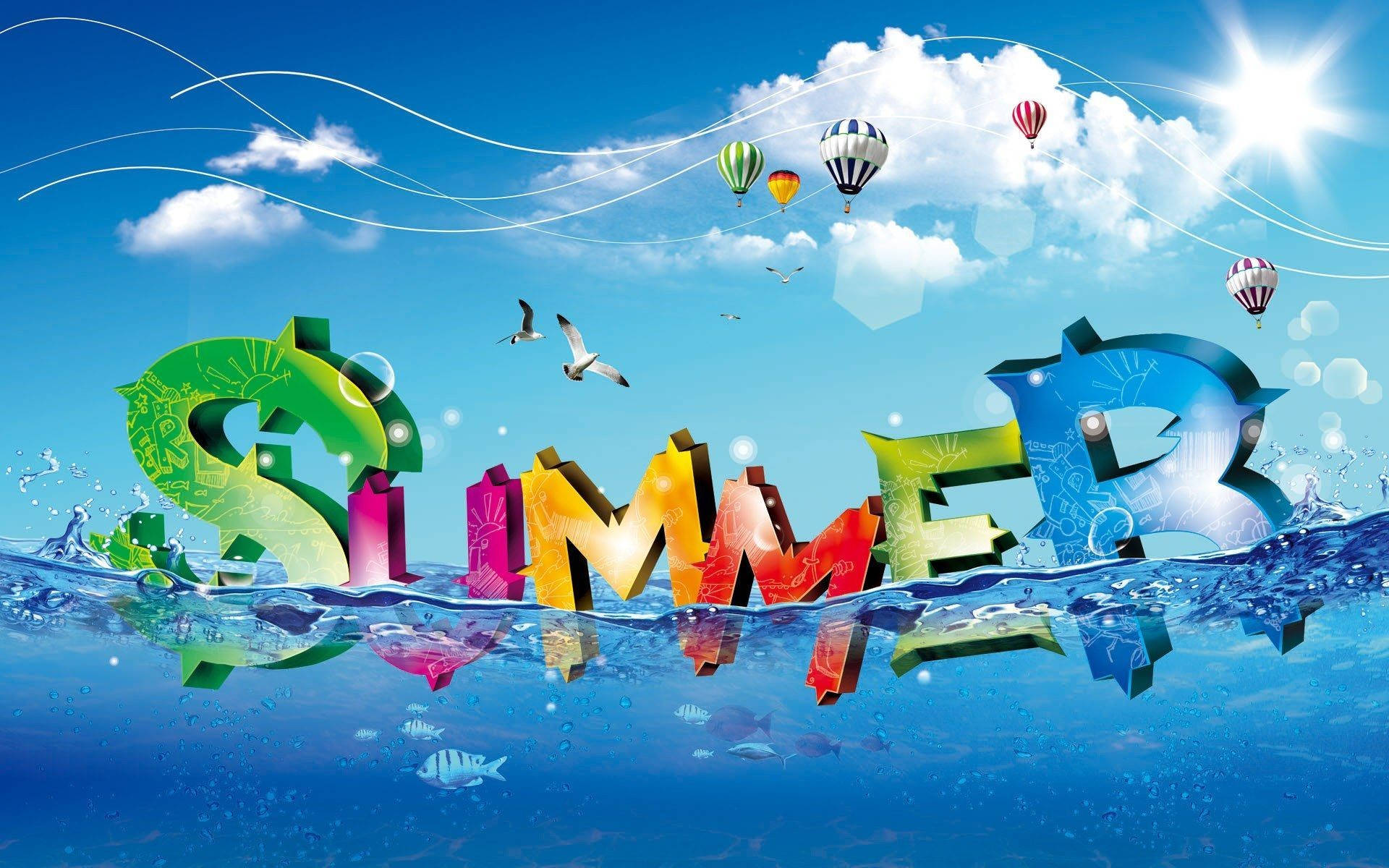 Summer Desktop Digital Art Background