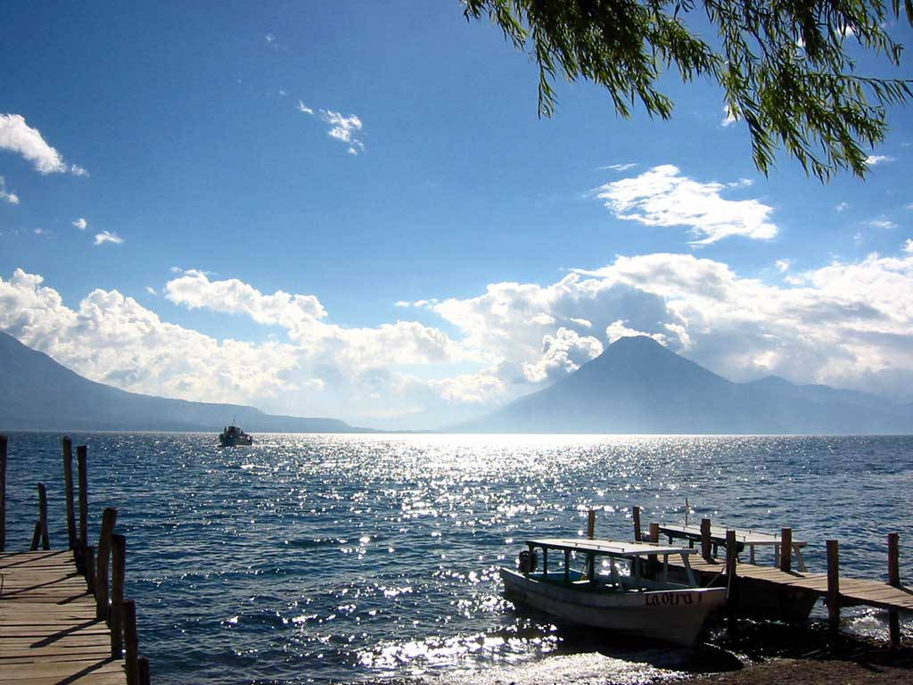 Summer Lake Atitlan Guatemala Background